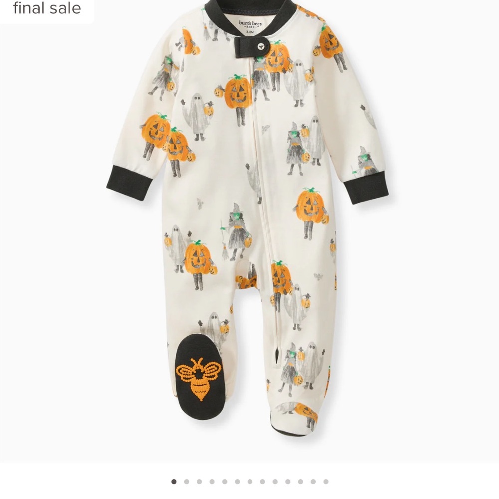 Burt's Bees Baby Pumpkin and Ghost Footie
